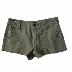 Aeropostale Womens Shorts Size 2 Cotton High Rise Casual Olive Green Everyday